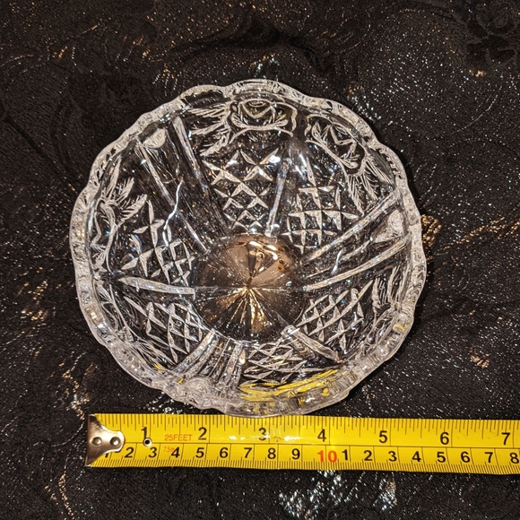 Anna Hutte Crystal Rose Bowl Hand cut Bleikristall Germany 24% Lead Crystal - Picture 2 of 9